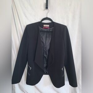 NAF NAF Women's Black Blazer with Silver Accents
